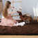Jenese Soft Fluffy Brown Indoor / Outdoor Living Room Area Rug