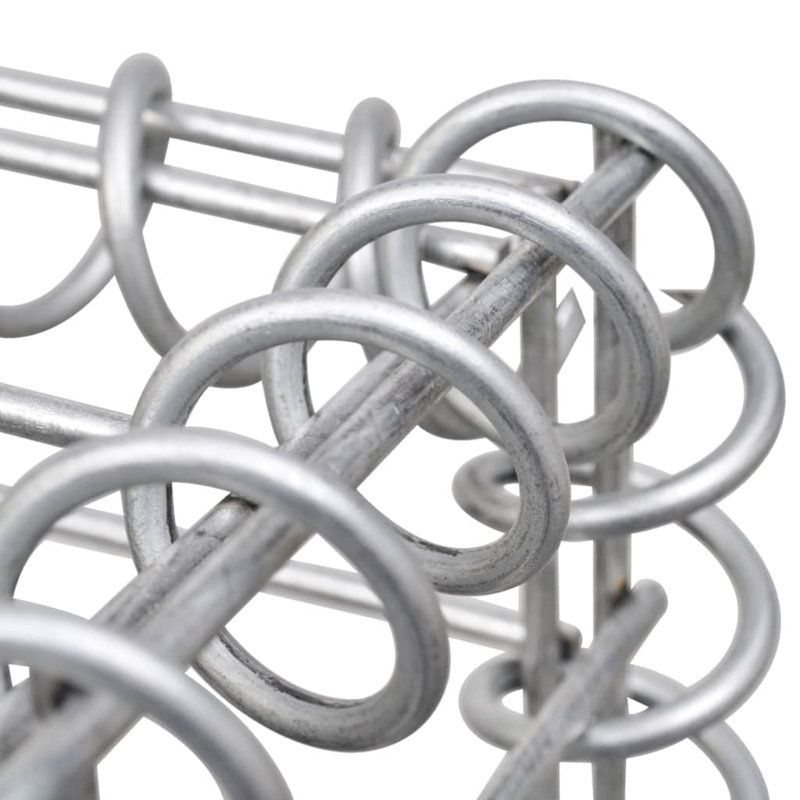 Aarylan 60cm H x 40cm W Silver Metal Wire/Mesh Fence, 100cm H x 50cm W x 50cm D