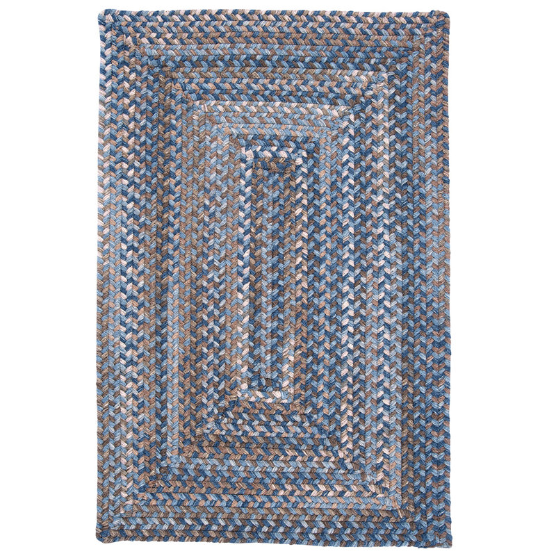 Tapis réversible Alamanno - lagune, Carré 3 pi