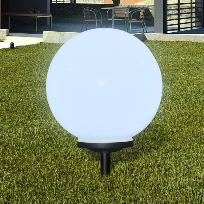 Scrivener Black Solar Powered Integrated LED Pathway Lights, 61cm H x 40cm W x 40cm D