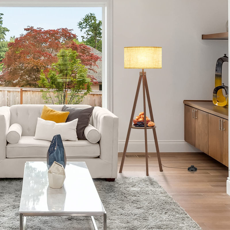 Benhard 60'' Tripod Floor Lamp, Brown