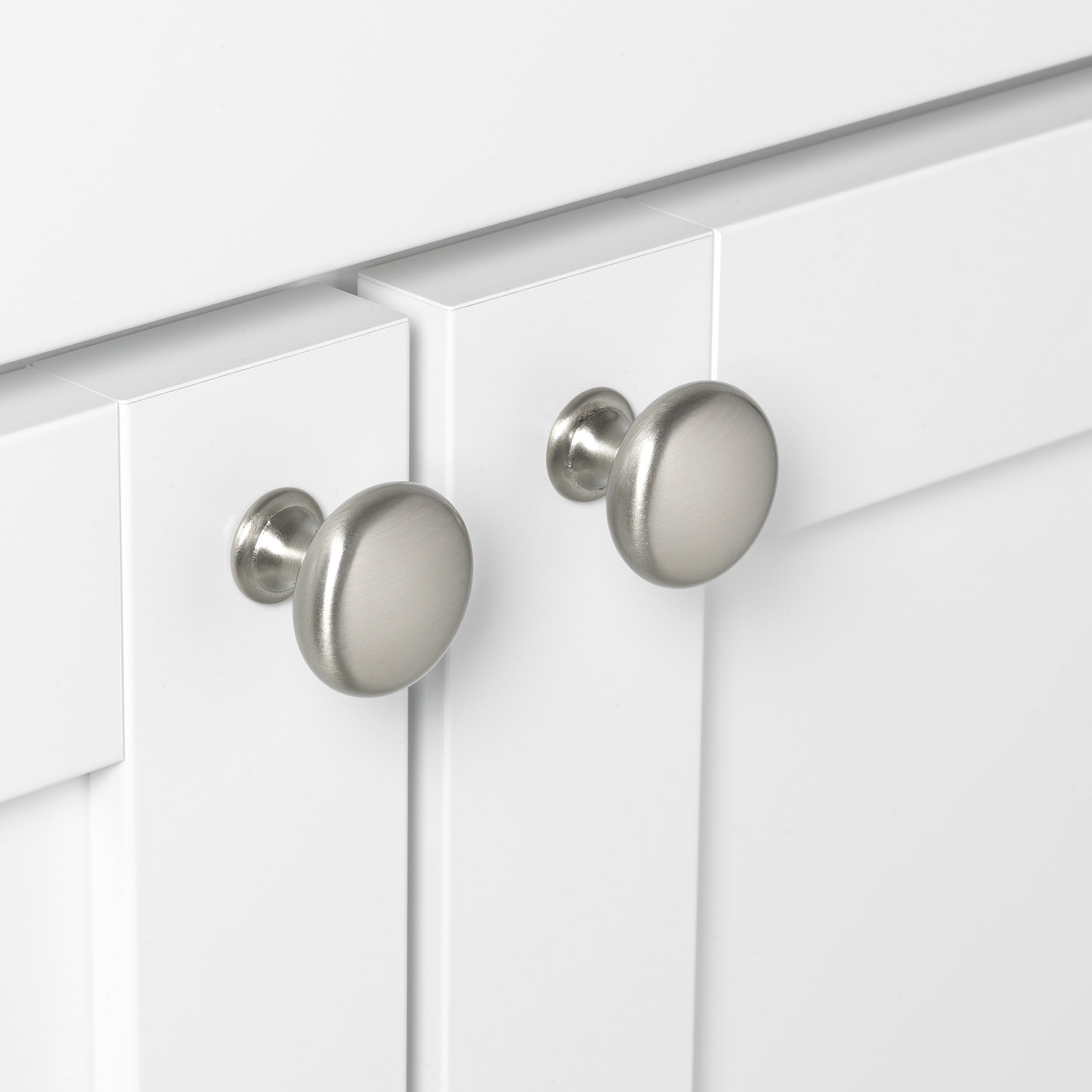 Metal Mushroom Cabinet Knob, Satin Nickel