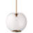 Leio Ceiling Pendant Light, Clear Blown Glass, Antique Brass, 20 Inch
