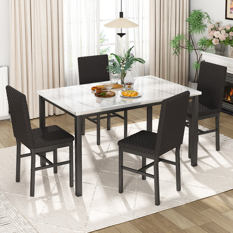 Ensemble de table et chaises Modern Modern, Blanc