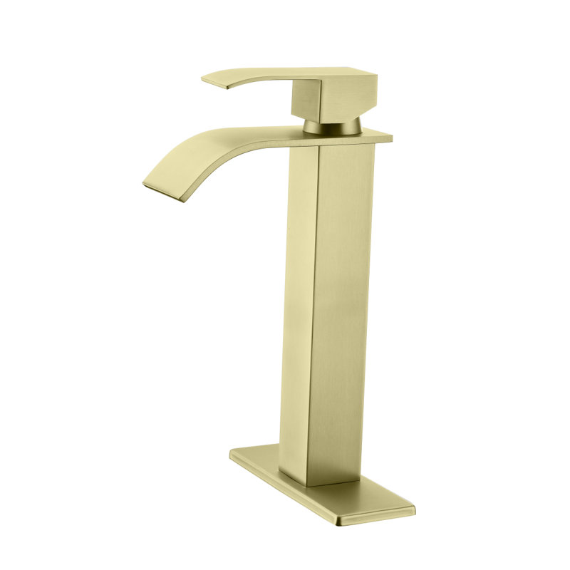 Robinet de salle de bain à cascade, robinet de meuble-lavabo à poignée simple
