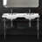 WS Bath Collections Waldorf 21.7'' Glossy White/Chrome Ceramic Rectangular Bathroom Sink with Overflow-15196803