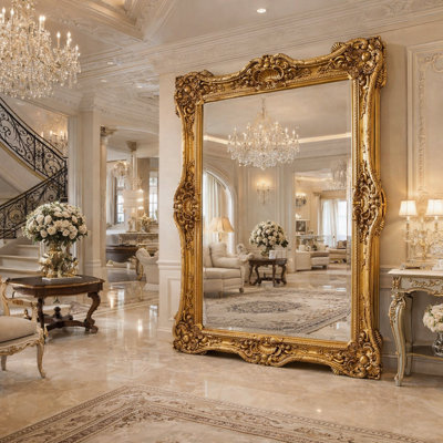 Infinity Antique Gold Full-length Mirror