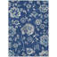 Tapis bleu marine en polyester tissé à la machine tissé à la machine intérieur / extérieur Charyse-109572518