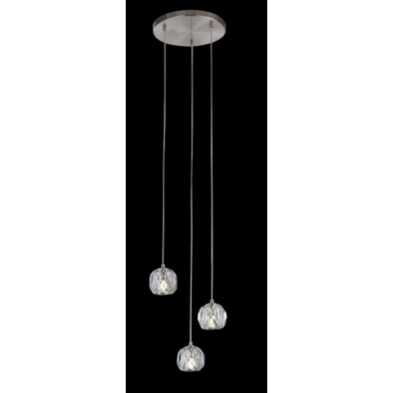 Mishler 3 - Light Cluster Pendant, Brushed Nickel