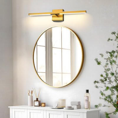 24" Modern Dimmable LED Bathroom Vanity Light - 350° Rotatable, Detachable with Remote & Memory Function
