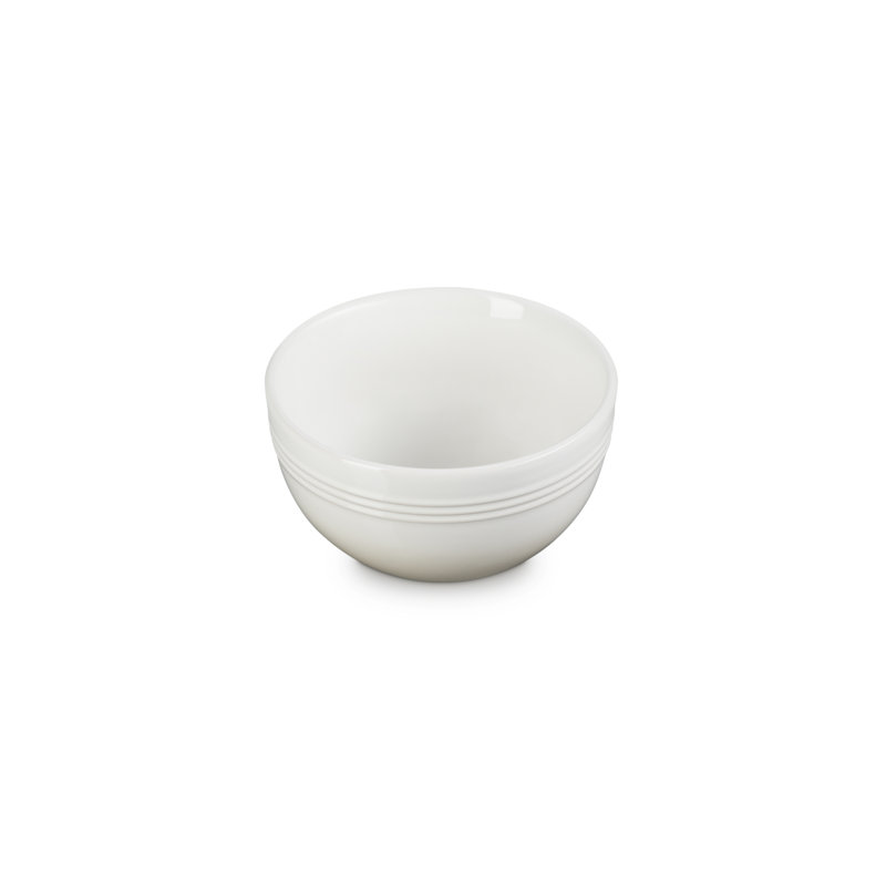 Le Creuset Stoneware Coupe Snack Bowl, Cream, 12cm