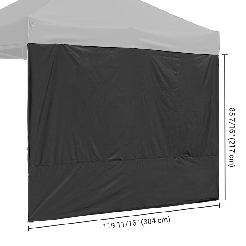 Instahibit 1 Pack Side Wall For 10X10 Ft EZ Pop Up Canopy Tent UV50+ Patio Sun, Black
