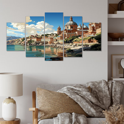 Capri, Italie, paysage côtier, rêve IV - Paysage, Italie, ensemble d'art mural