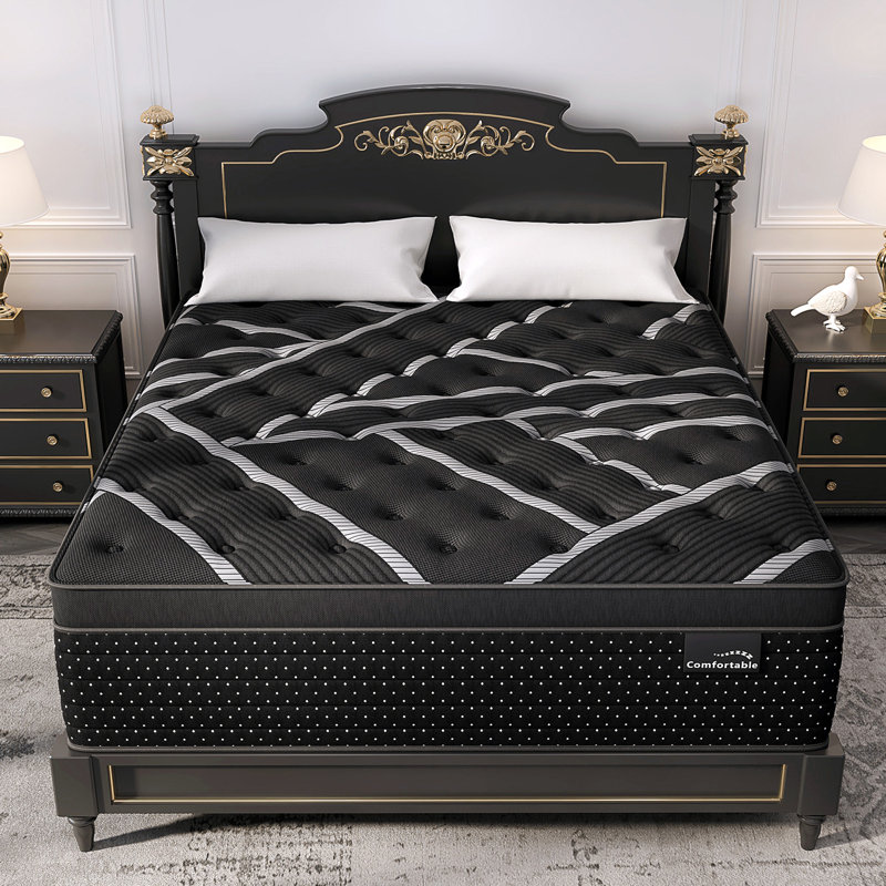 12"/14" Medium-Firm Hybrid Mattress with Gel Memory Foam, Fiberglass-Free Mattress in a Box for Twin/Full/Queen/King, Full