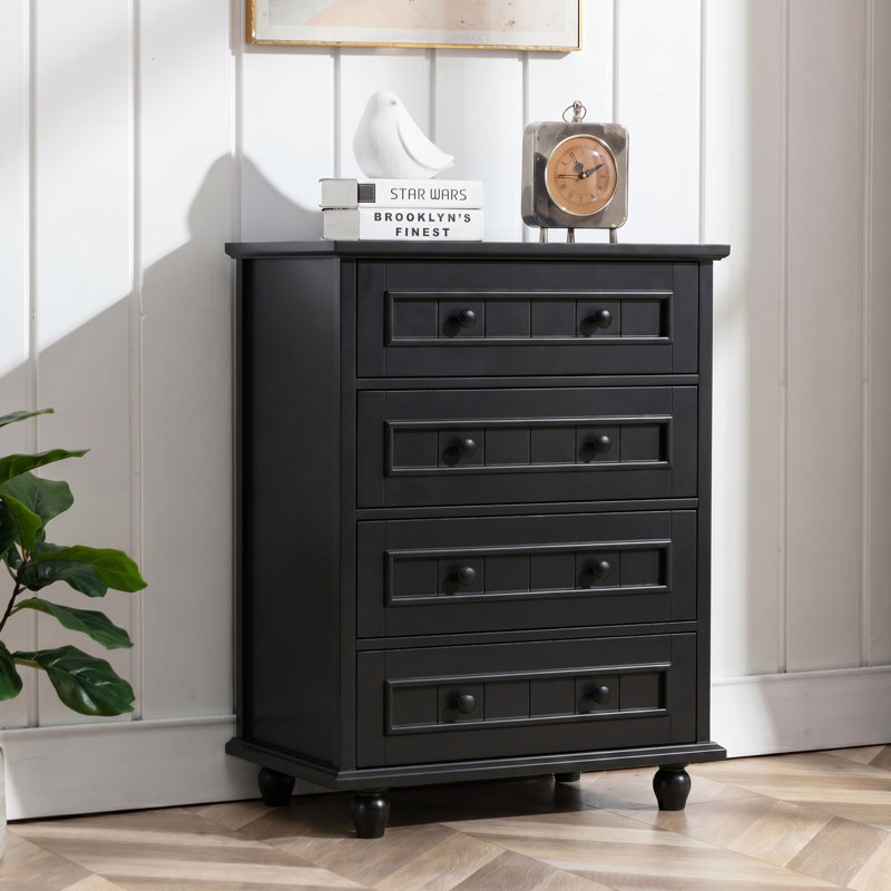 Commode 4 tiroirs Amarilys, Noir