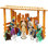 Ensemble de 12 figurines de crèche d'extérieur avec crèche en bois