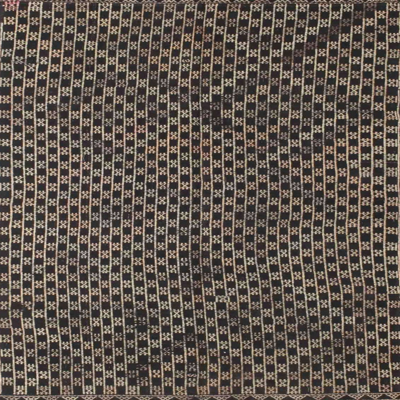Tapis de zone gris foncé contemporain, Carré 5 pi