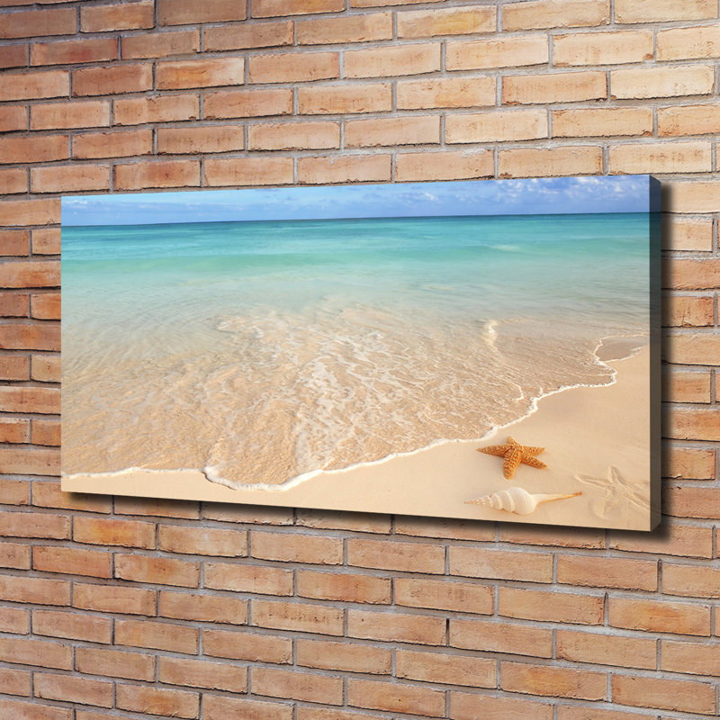 Starfish On The Beach - Wrapped Canvas Print