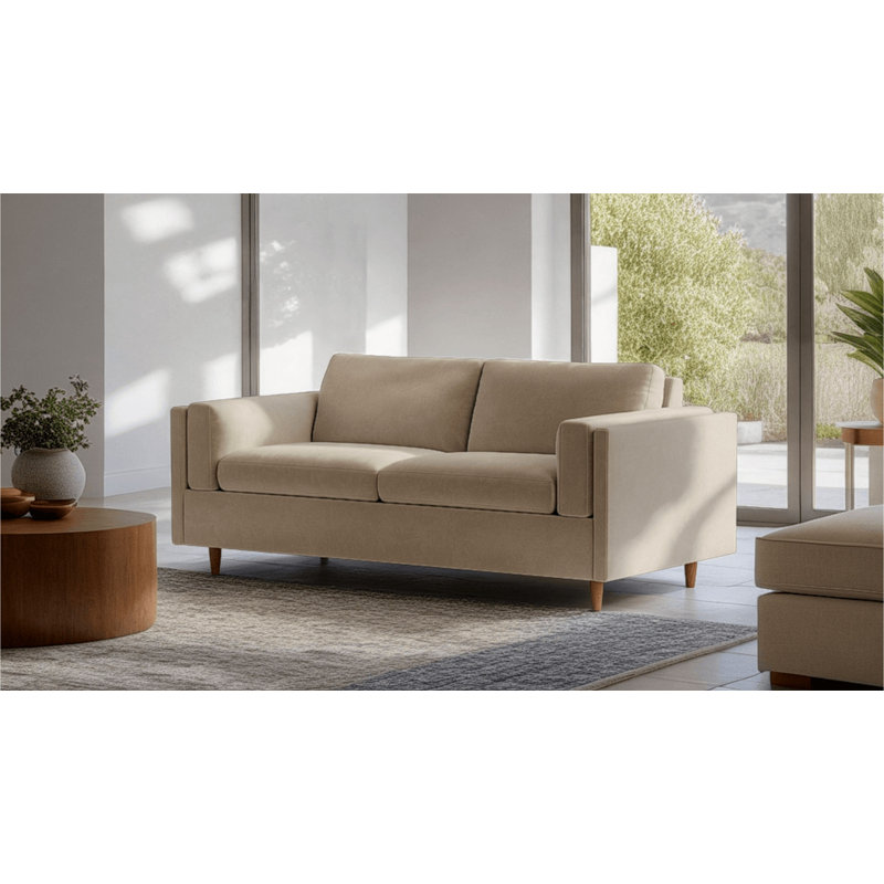 Skinny Fat Sofa Bed, Performance Weave - Natural