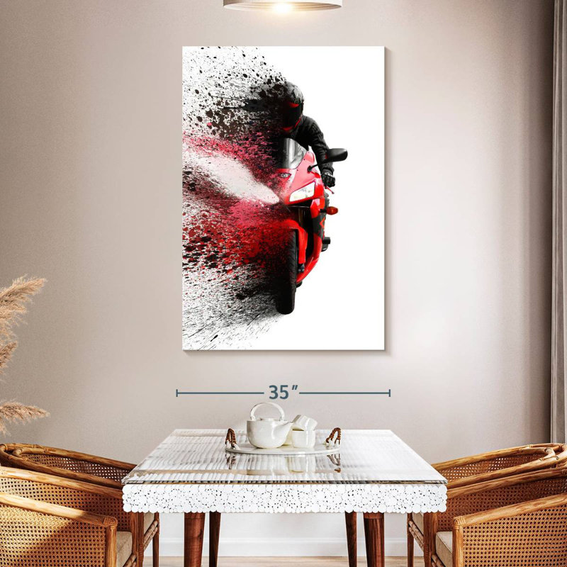 Mehar Fading Motorcycle, 51" H x 34" W