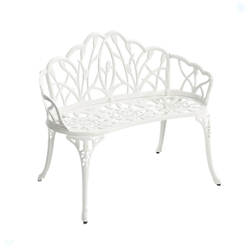 Banc en fonte d'aluminium, Blanc