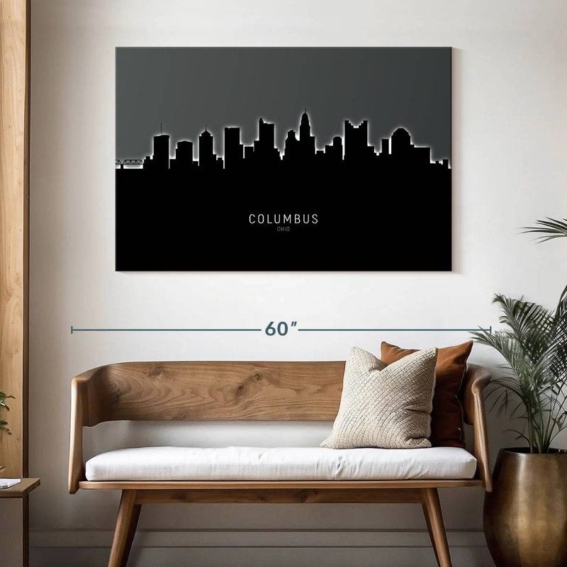 Columbus Ohio Skyline IV, 32" H x 48" W