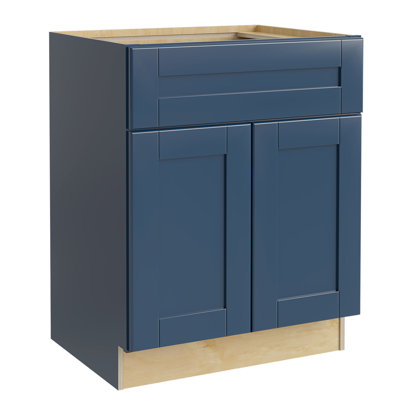 Gallery Now Sherwood 30" Wide Sink Base Cabinet, All-Plywood Construction, Ready to Assemble, Soft-Close