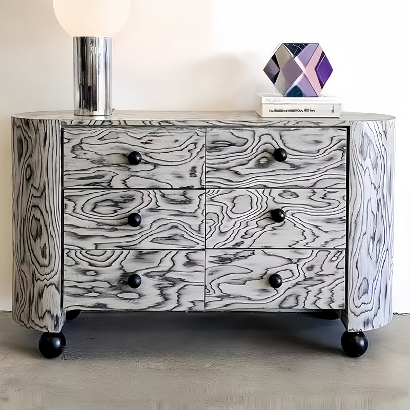 Commode moderne et simple à grain de bois