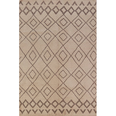 Tapis oriental à motif treillis marocain 5 x 8