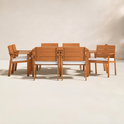 Anautica 60" Eucalyptus Patio Dining Set