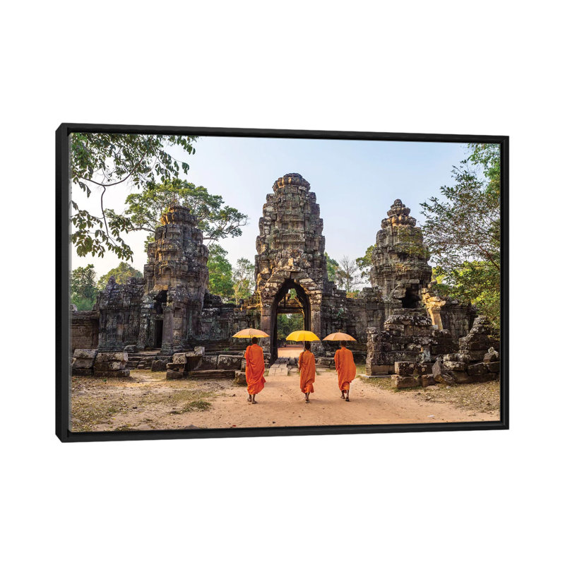 « bouddhiste monks, angkor hypoallergique, cambodge » par matteo colombo, impression sur toile, H 40 po x l 60 po x P 1,5 po