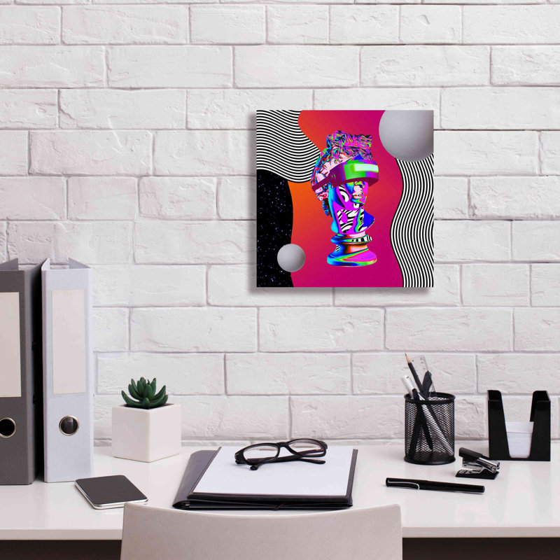 «Cyberpunk David» par Epic Portfolio, art mural sur toile, H 12 po x l 12 po x P 0,75 po