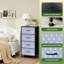 Petite commode à 4 tiroirs pour chambre à coucher jaune pastel à pois bleu clair et grande petite commode pour organisateurs de placard avec commode