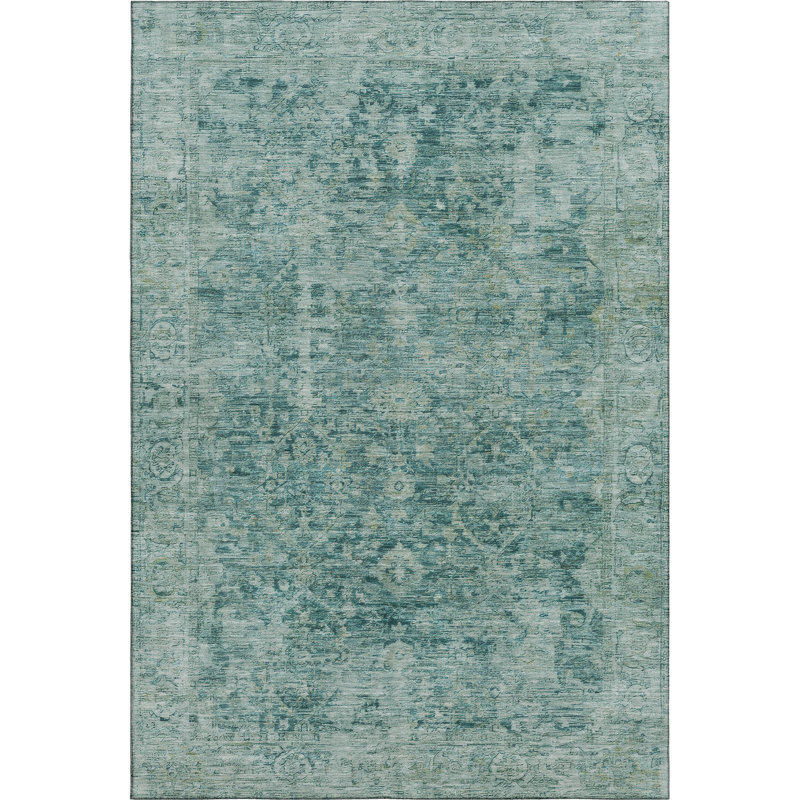 Premium Machine Washable Otte AMF1773 Border Rug, Rectangle 2'6" x 3'10"