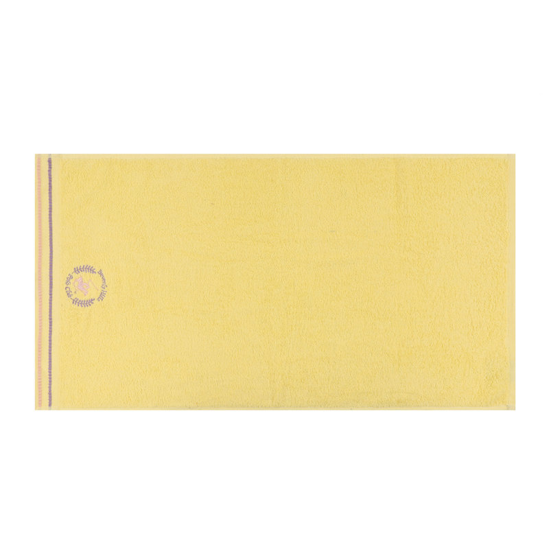 2 Piece 100% Cotton Hand Towel Set, Blue/Yellow