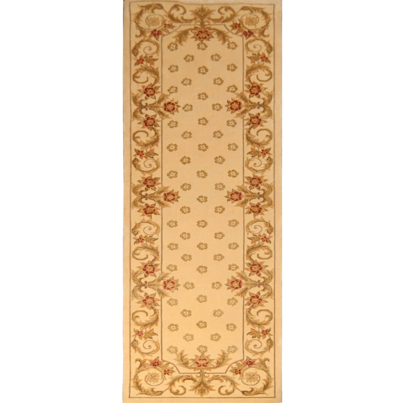 Nova Wool Oriental Area Rug in Beige, Rectangle 4' x 5'11"