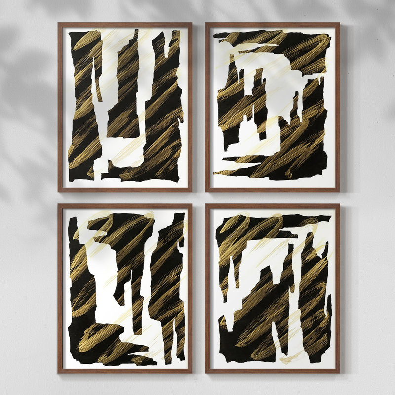 RunnelXVIIIPremiumGallery-ReadyToHang Framed Print - Set of 4, Natural, 32" H x 10" W