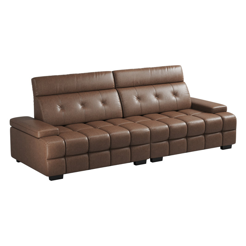 Canapé surdimensionné 102,4 po Mid-Century Lawrence, Brun