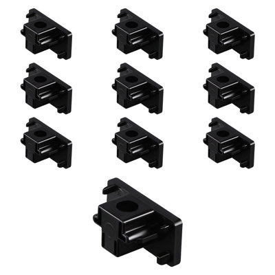 H Track End Cap, H Type Single Circuit 3-Wire Track Lighting End Stop, Black