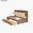 Onut Upholstered Faux Leather Daybed Bed with Drawers and Shelves-796496891