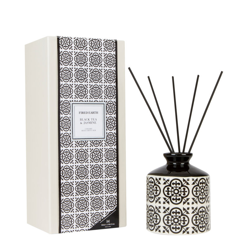 Fired Earth Reed Diffuser Ceramic Black Tea and Jasmine