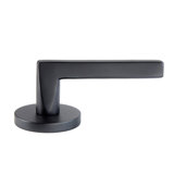 Bravura 839-6 Delray Passage Lever on Round Contemporary Rose in Matte Black