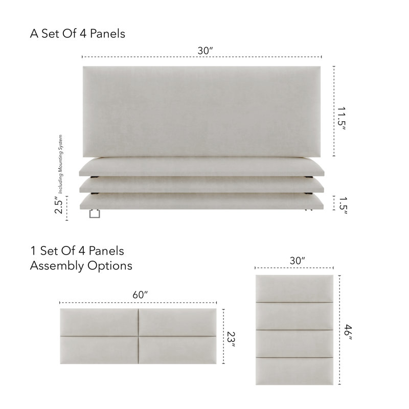 Microsuede Wall Paneling in Neutral Sand