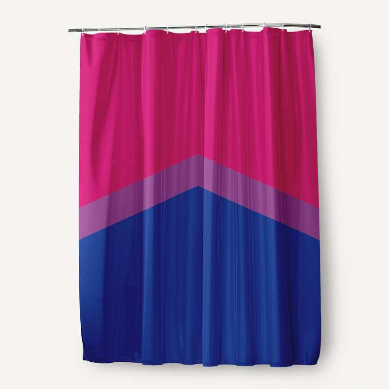 Rideau de douche Pansexual, Rose, bleu et mauve