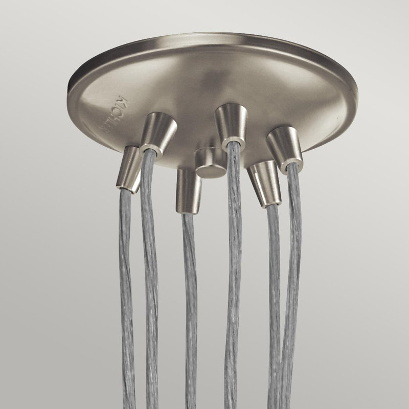 New Britain 6 - Light Brushed Nickel Cluster Pendant