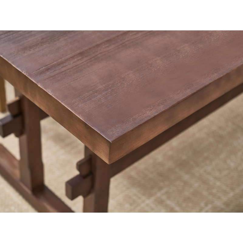69''  Mid-Century Modern Farmhouse Solid Wood Dining Table For 6-8 People, Natural