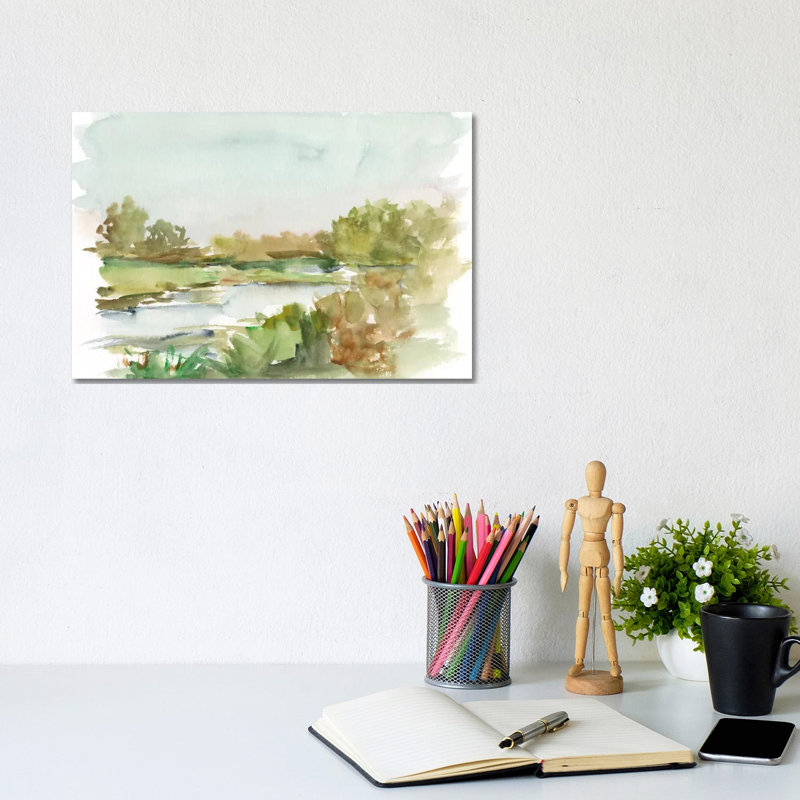 Impressionist Watercolour I by Ethan Harper - Wrapped Canvas Painting, 20.32 cm H x 30.48 cm W
