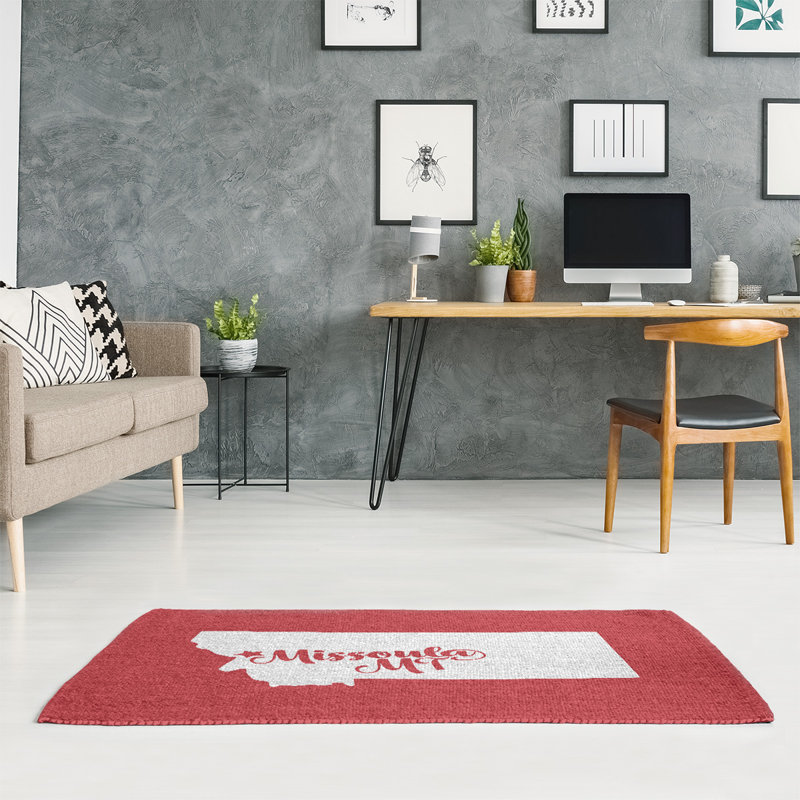 Tapis de zone rouge montana Missoula, Rectangle 5 pi x 7 pi