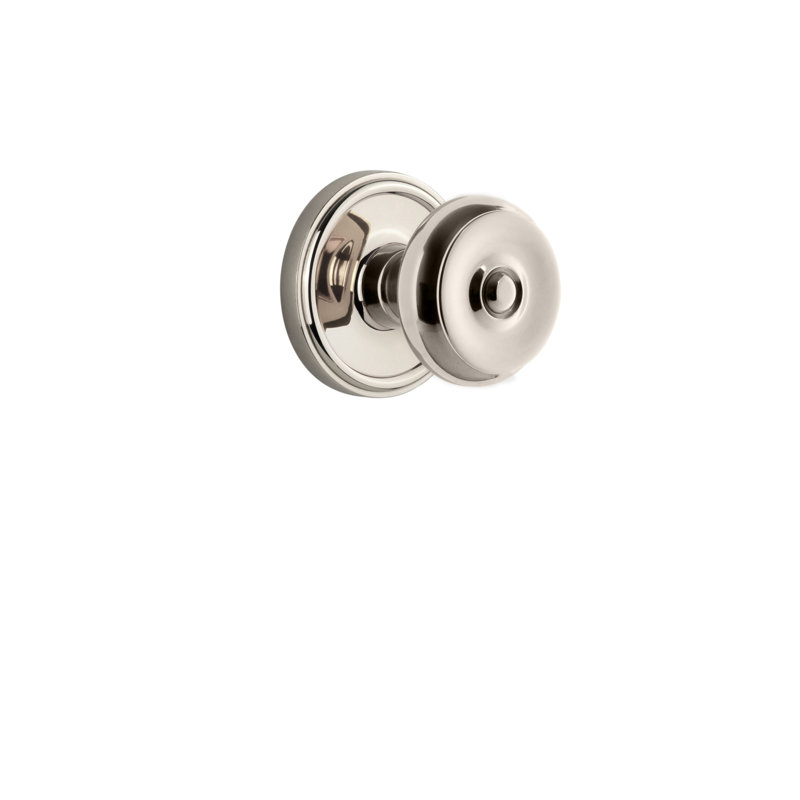 Bouton d'intimité avec rosette Grandeur Georgetown, 2 3/8", Nickel poli