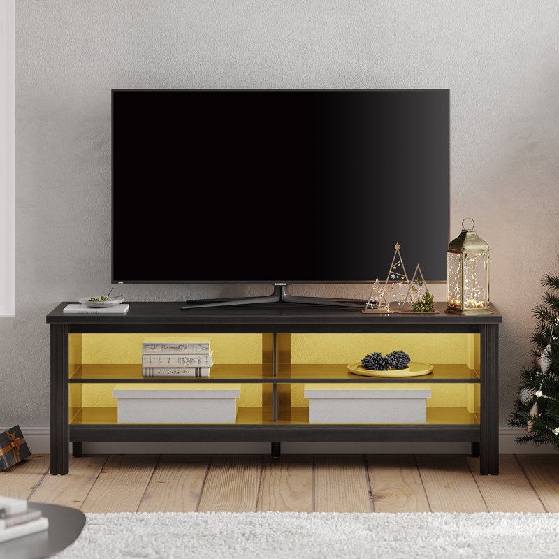 Anabeth Unfinished TV Stand for TVs up to 65", Black